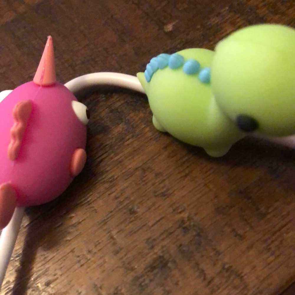 Charger cable savers Set Green Dino